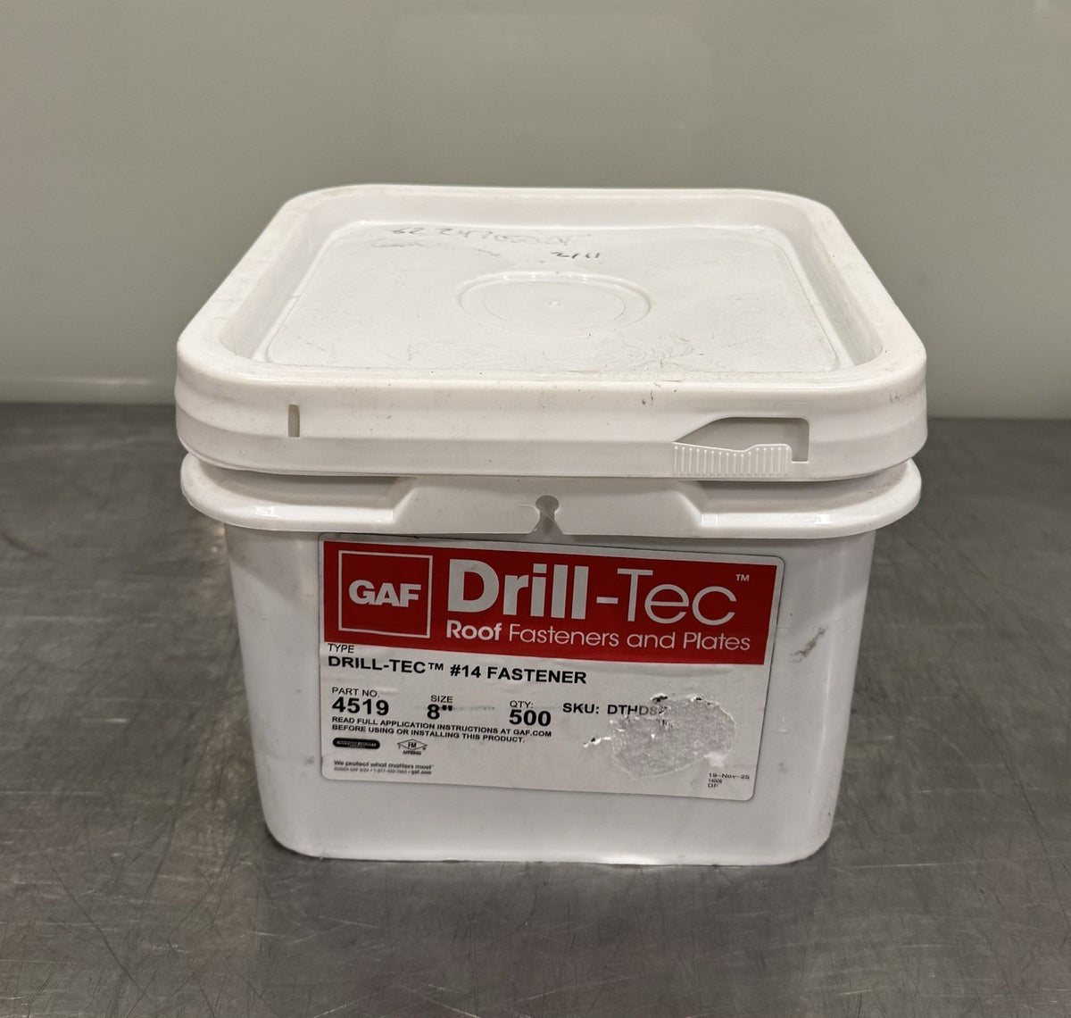GAF Drill-Tec 4519 #14 Fastener Heavy Duty 8” 500 pack NEW! FREE SHIPPING!