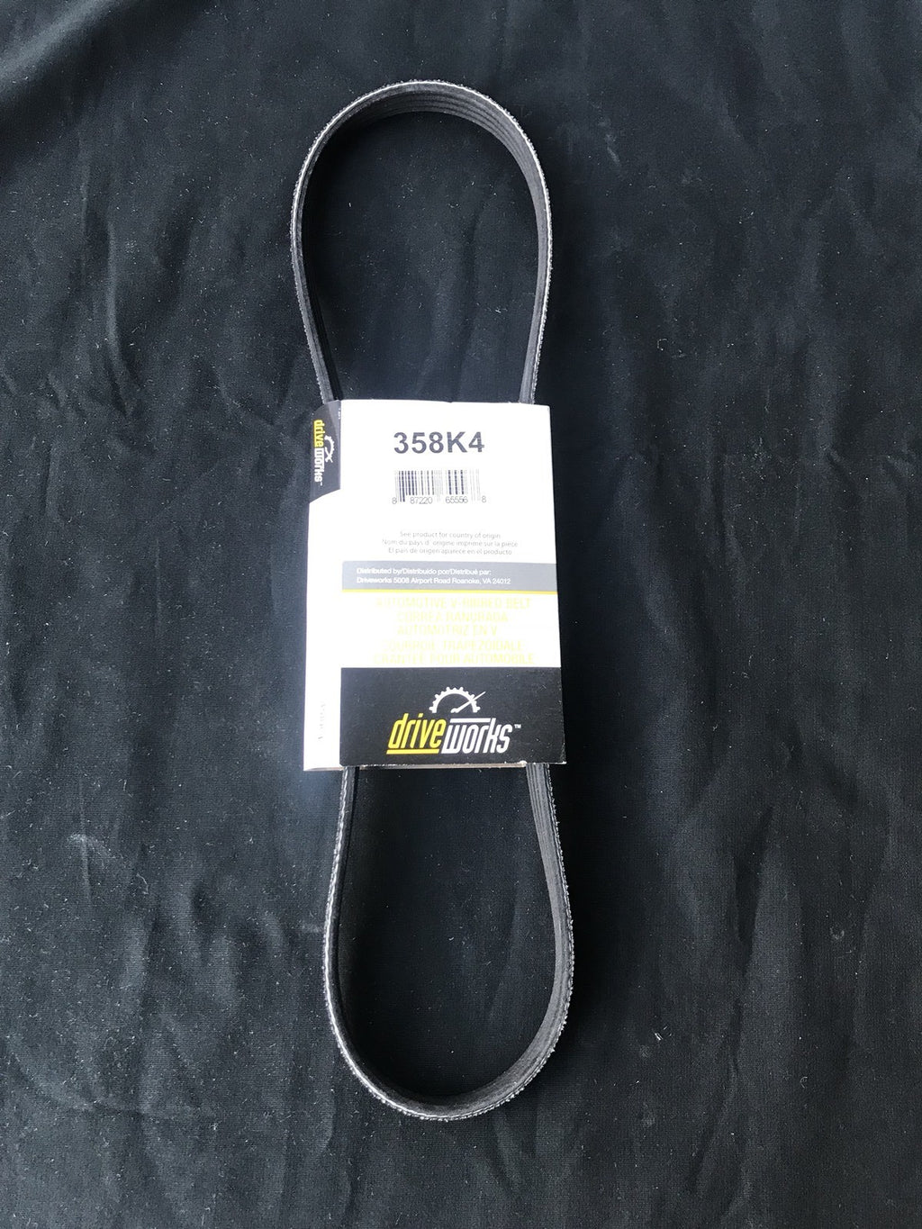 Drive Works 358K4 Automotive V-Ribbed Belt NEW