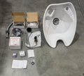 Collins CB87-B Salon Oversized Tilting Shampoo Sink Kit Porcelain White NEW!