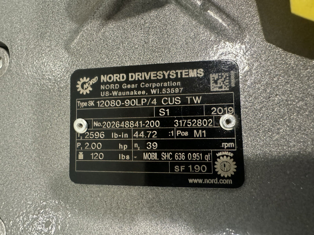 Nord 12080-90LP/4 Gear Reducer 202648841-200 NEW! FREE SHIPPING!