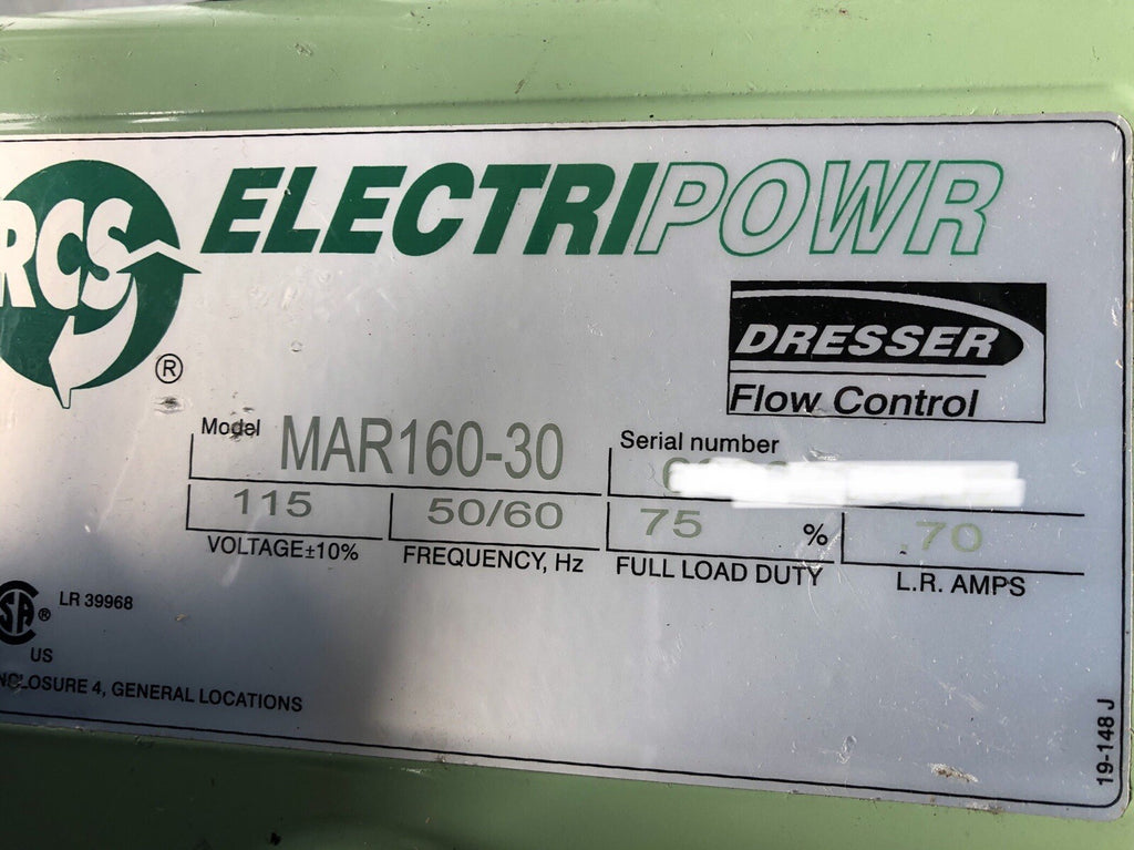 RCS MAR160-30 Dresser Electric Actuator 50/60Hz 115V Flow Control NEW!!