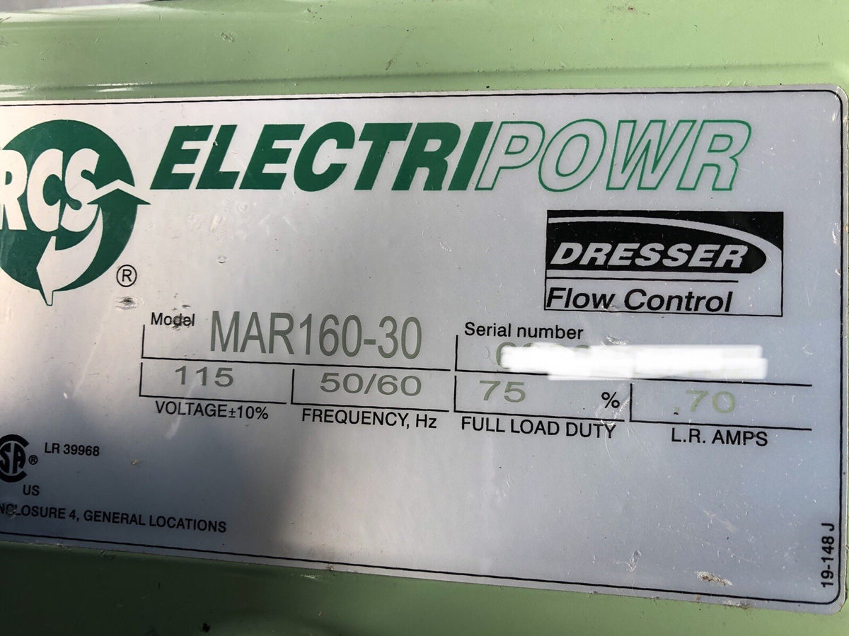 RCS MAR160-30 Dresser Electric Actuator 50/60Hz 115V Flow Control NEW!!