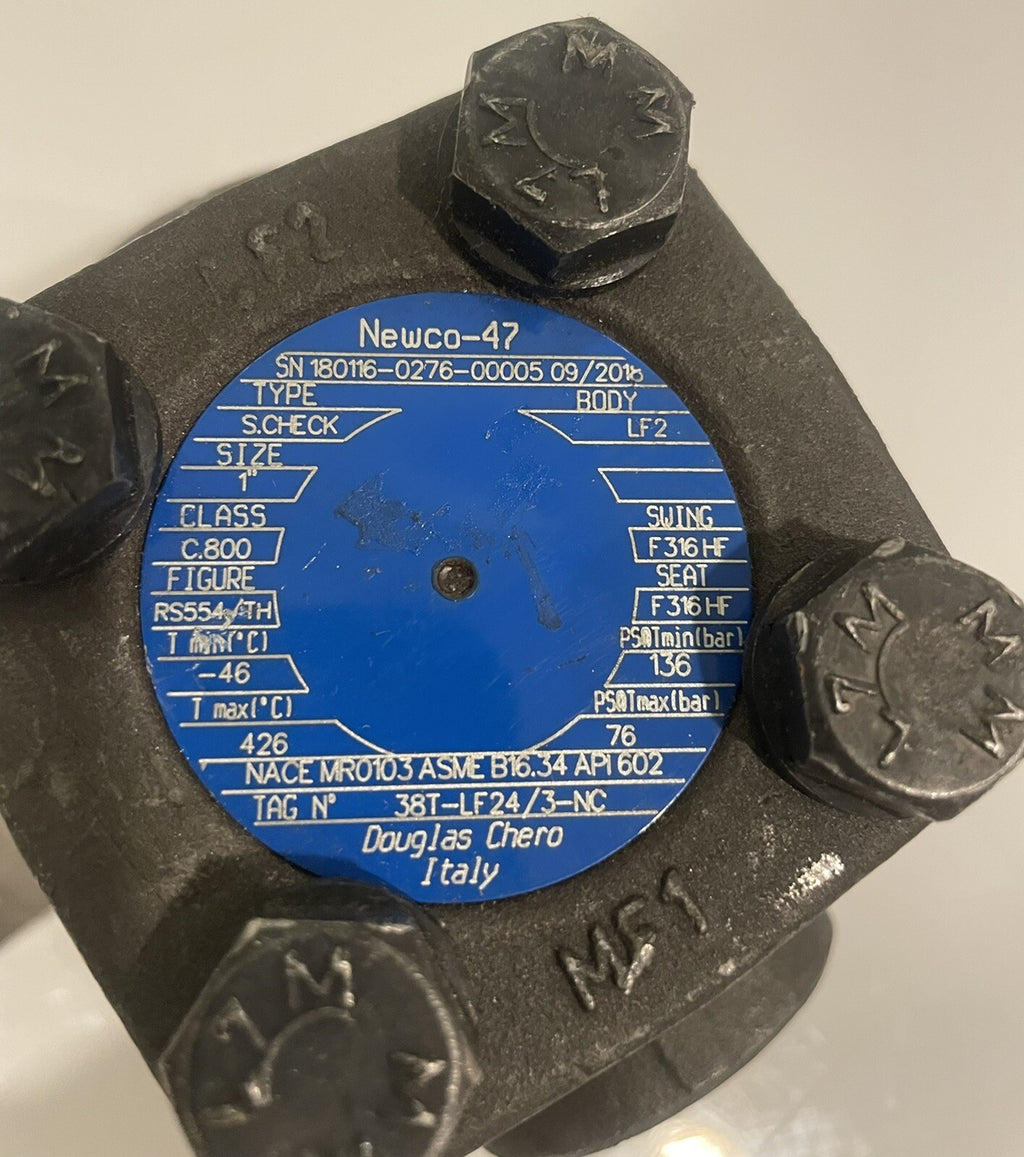 Newco-47 1” Valve Class 800 F316HF Swing LF2 Body NEW! FREE SHIPPING!
