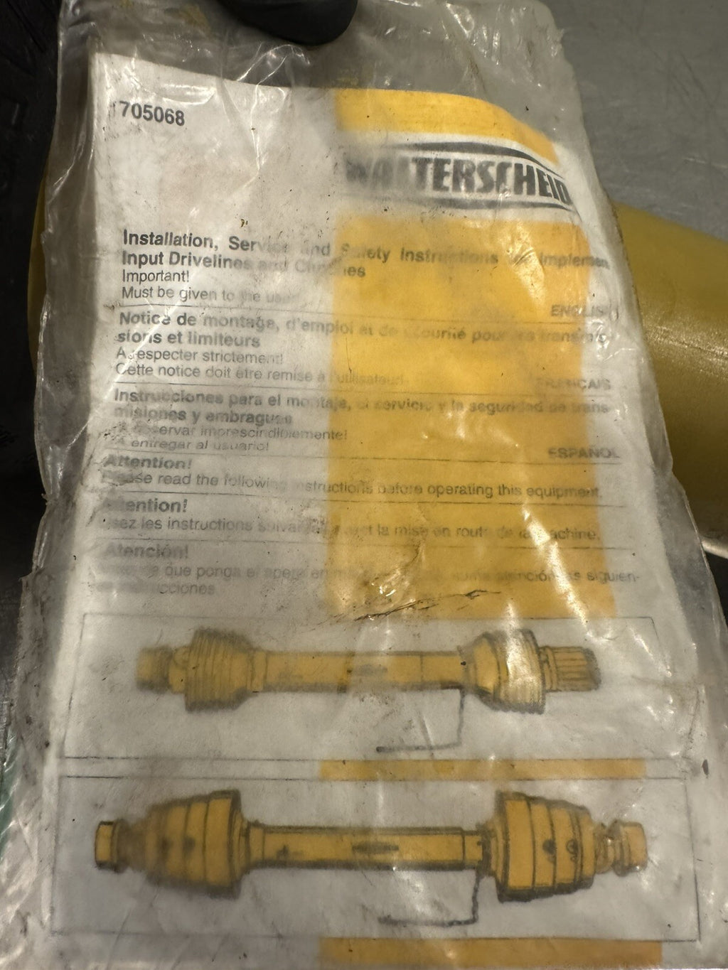 Walterscheid PTO Driveshaft 6 Spline 33” Driveline NEW! FREE SHIPPING!