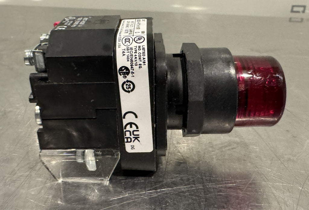 Allen Bradley 800H-PRTH16R Pilot Light 30mm Red Lens Push To Test NEW SHIPS FREE