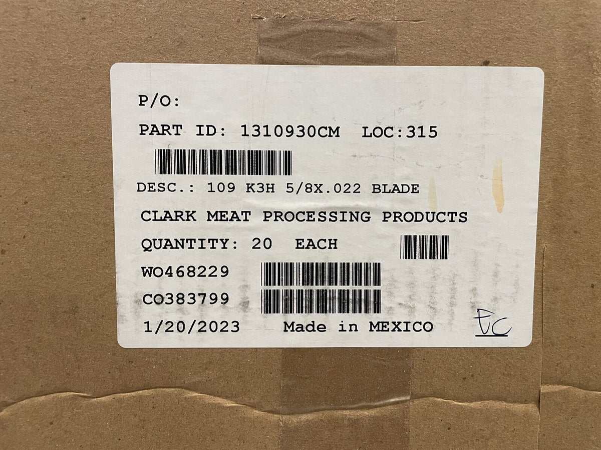 109 K3H 5/8 X .022 Meat Cutting Bandsaw Blades 20PACK NEW IN BOX! FREE SHIPPING!
