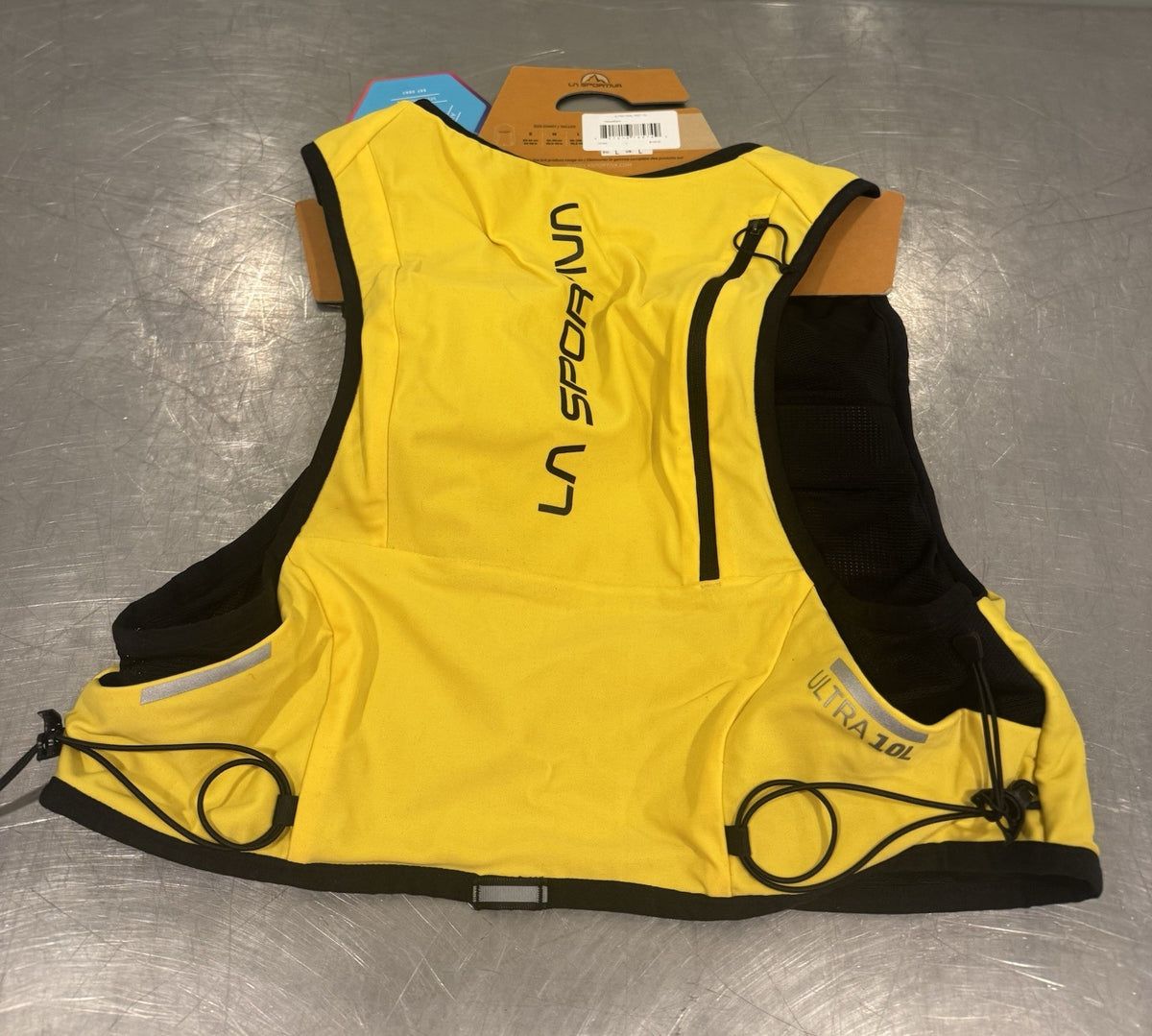 LA Sportiva Ultra Vest 10L Yellow & Black Large NEW! MISSING LID! FREE SHIPPING!