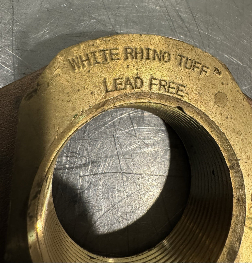 White Rhino Tuff Heavy Duty 2" Bronze Meter Flange DWU NSF-61-G NEW! SHIPS FREE!