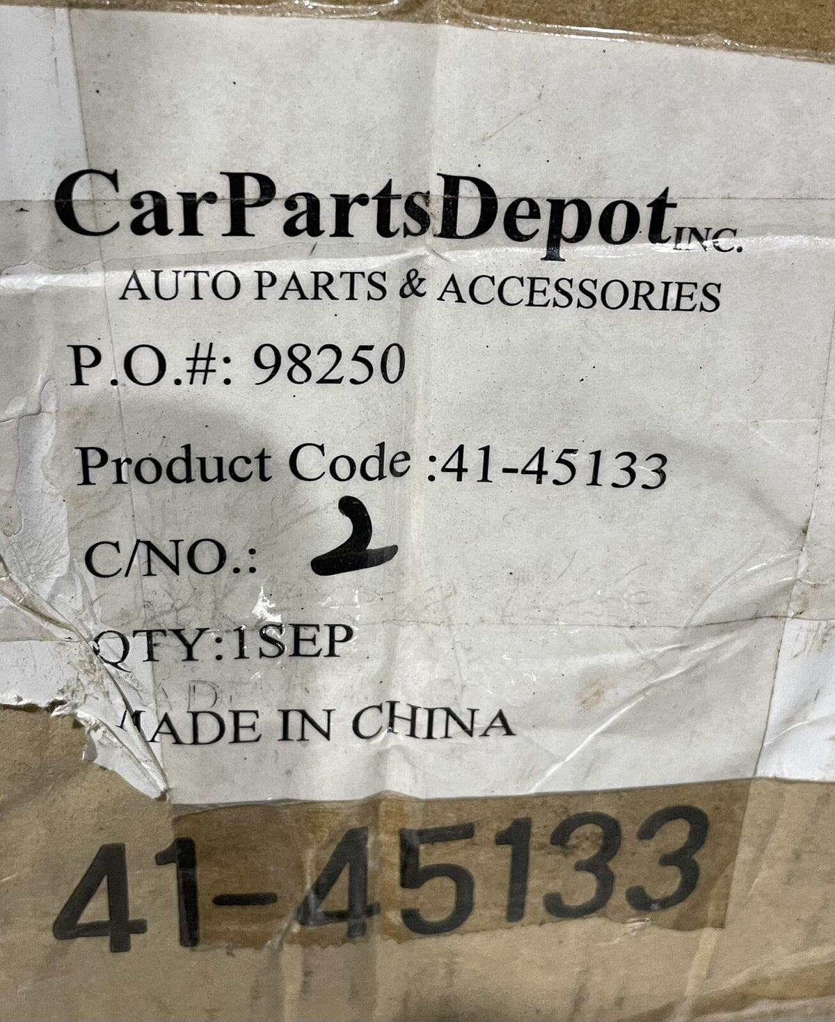 41-45133 Exhaust Car Parts Depot NEW IN BOX! FREE SHIPPING!