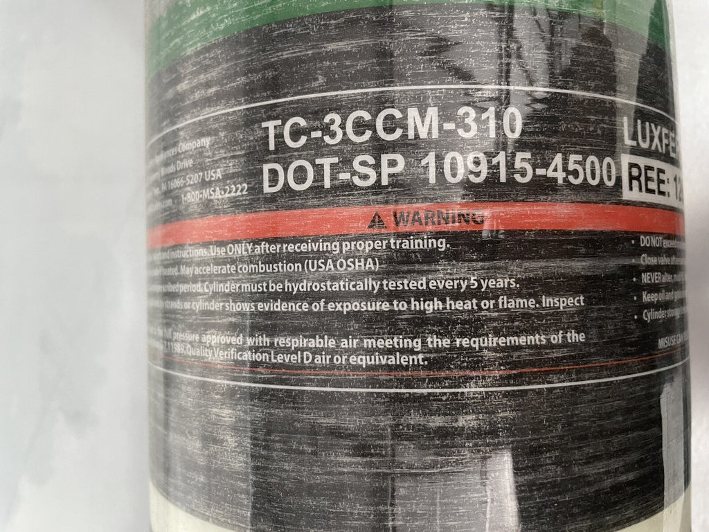 MSA 10175708 G1 SCBA Compressed Air Cylinder 45-Min LP2 4500 PSIG NEW IN BOX!!!