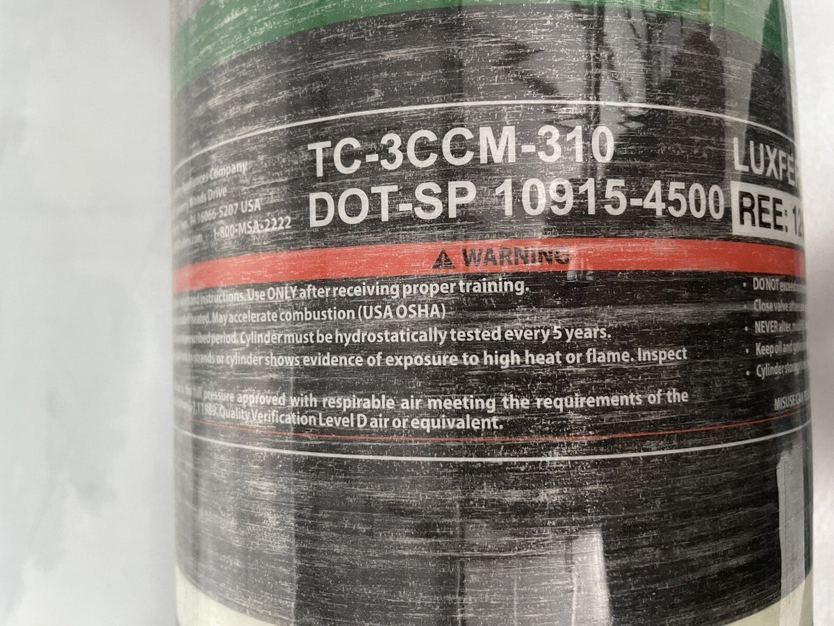 MSA 10175708 G1 SCBA Compressed Air Cylinder 45-Min LP2 4500 PSIG NEW IN BOX!!!