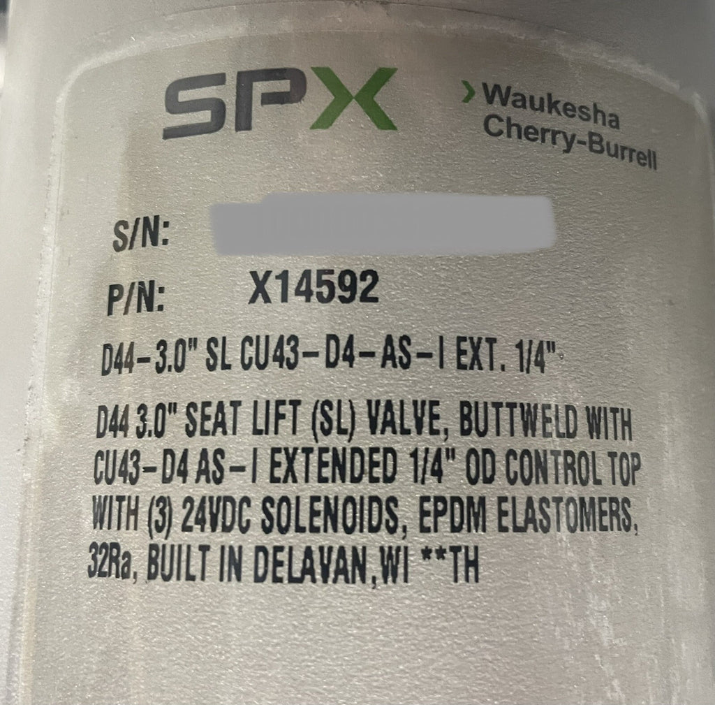 SPX Flow Double Seat Mix Proof Valve D4 Waukesha Cherry-Burrell NEW IN CASE!