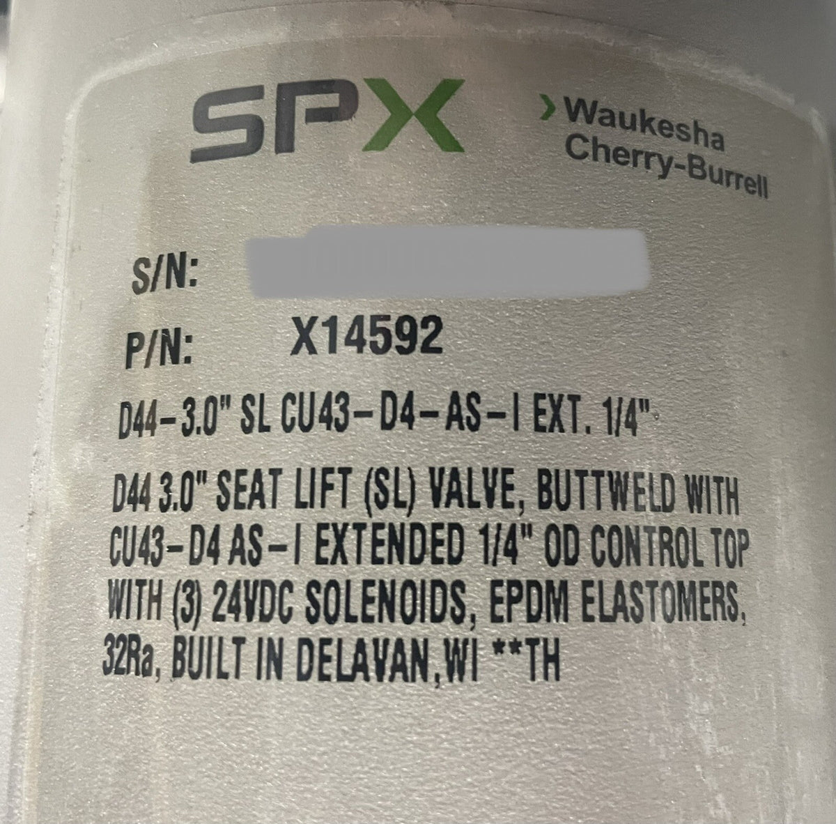 SPX Flow Double Seat Mix Proof Valve D4 Waukesha Cherry-Burrell NEW IN CASE!
