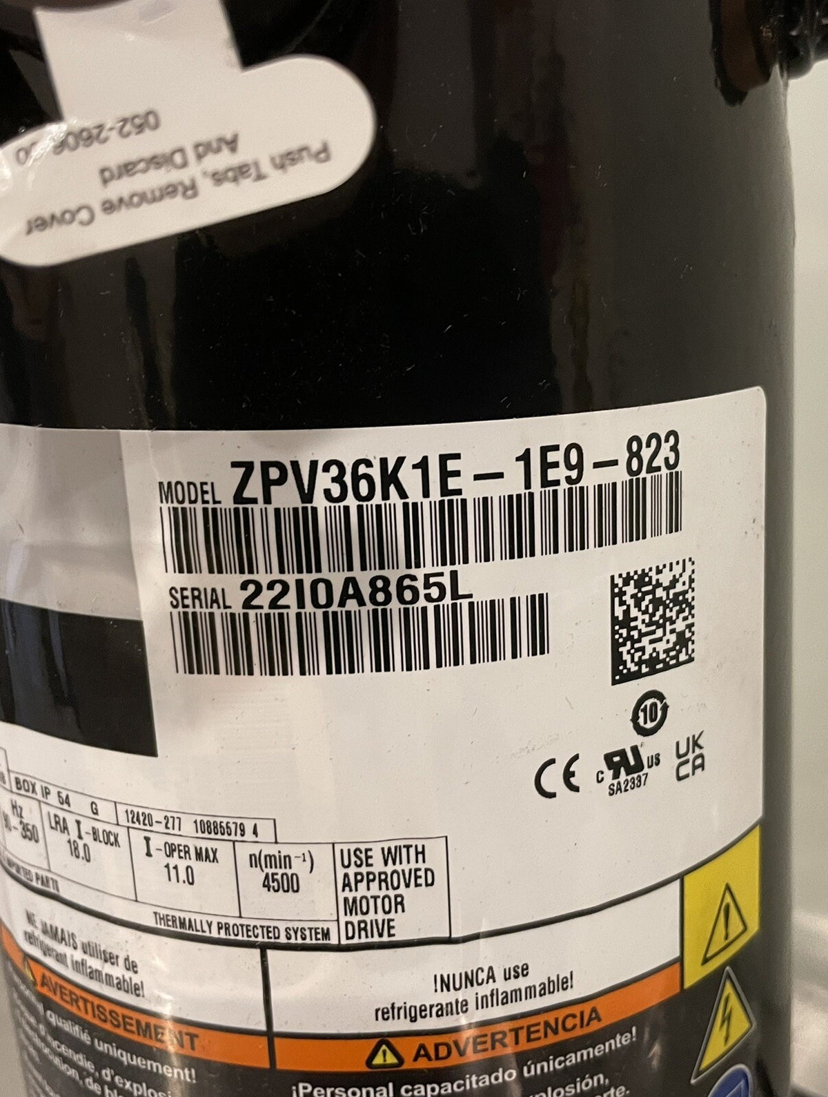 Emerson ZPV36K1E-1E9-823 Copeland Scroll Compressor NEW IN BOX! FREE SHIPPING!