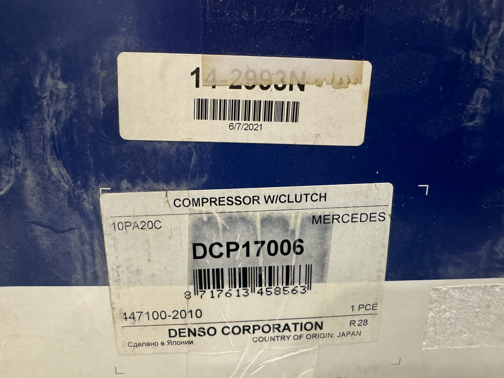 Denso DCP17006 AC Compressor ASSY 14-2993 NO CLUTCH/PULLEY NEW IN BOX SHIPS FREE