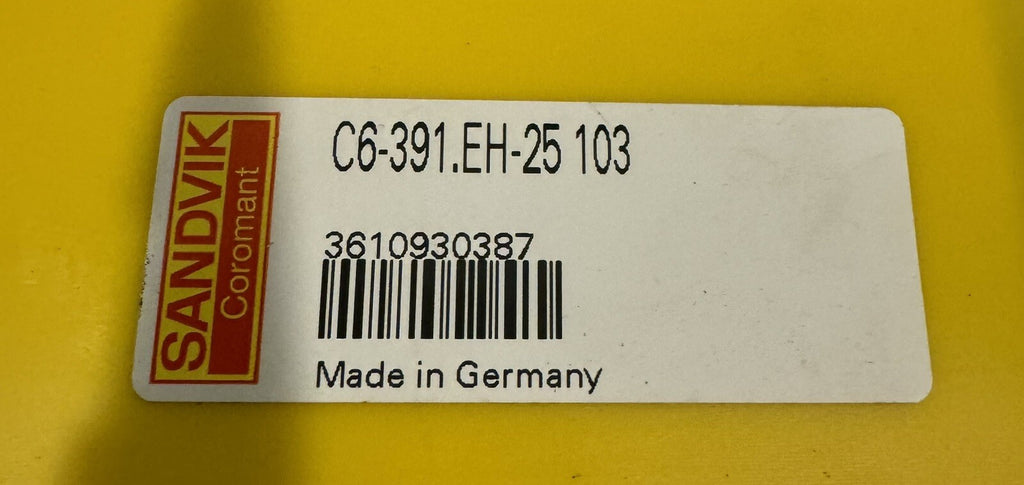 Sandvik C6-391.EH-25 103 Coromant Steel Adaptor NEW! FREE SHIPPING!