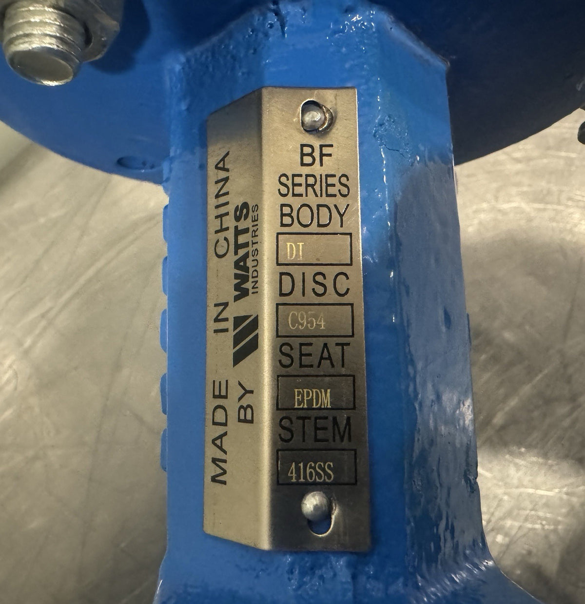 Watts Butterfly Valve 8" BF Series 316 Stem EPDM C954 Disc DI Body NEW!