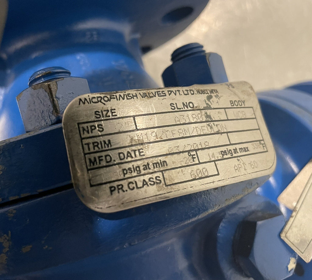 MicroFinish A318011 Valve WCB XM19/TF8M/Devlon NO HANDLE NEW! FREE SHIPPING!