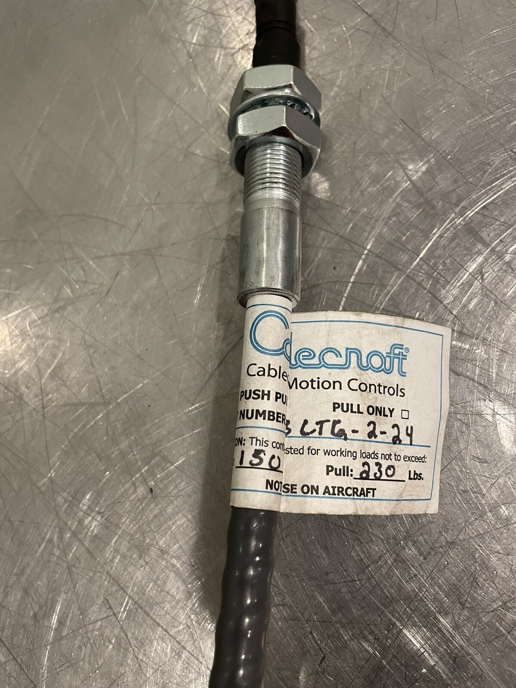 Cable Craft 173LTG-2-24 Utility Push/Pull Cable Threaded Grooved NEW!