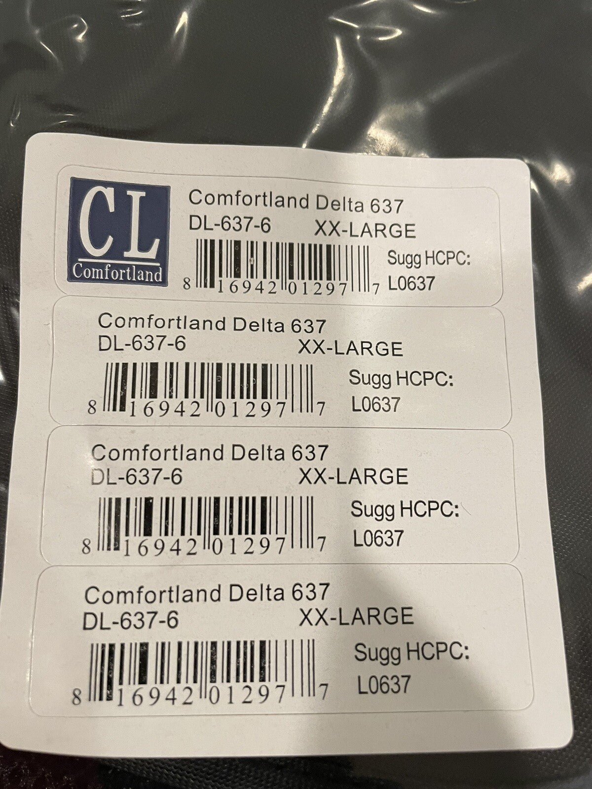 Comfortland DL-637-6 Back Brace Adjustable Low Profile XXL NEW! FREE SHIPPING!