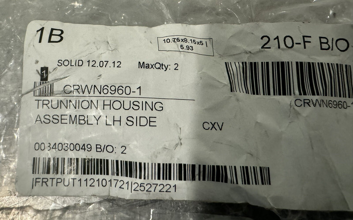 Crown Steam CRWN6960-1 Trunion Housing W/ Accessories! NEW! FREE SHIPPING!