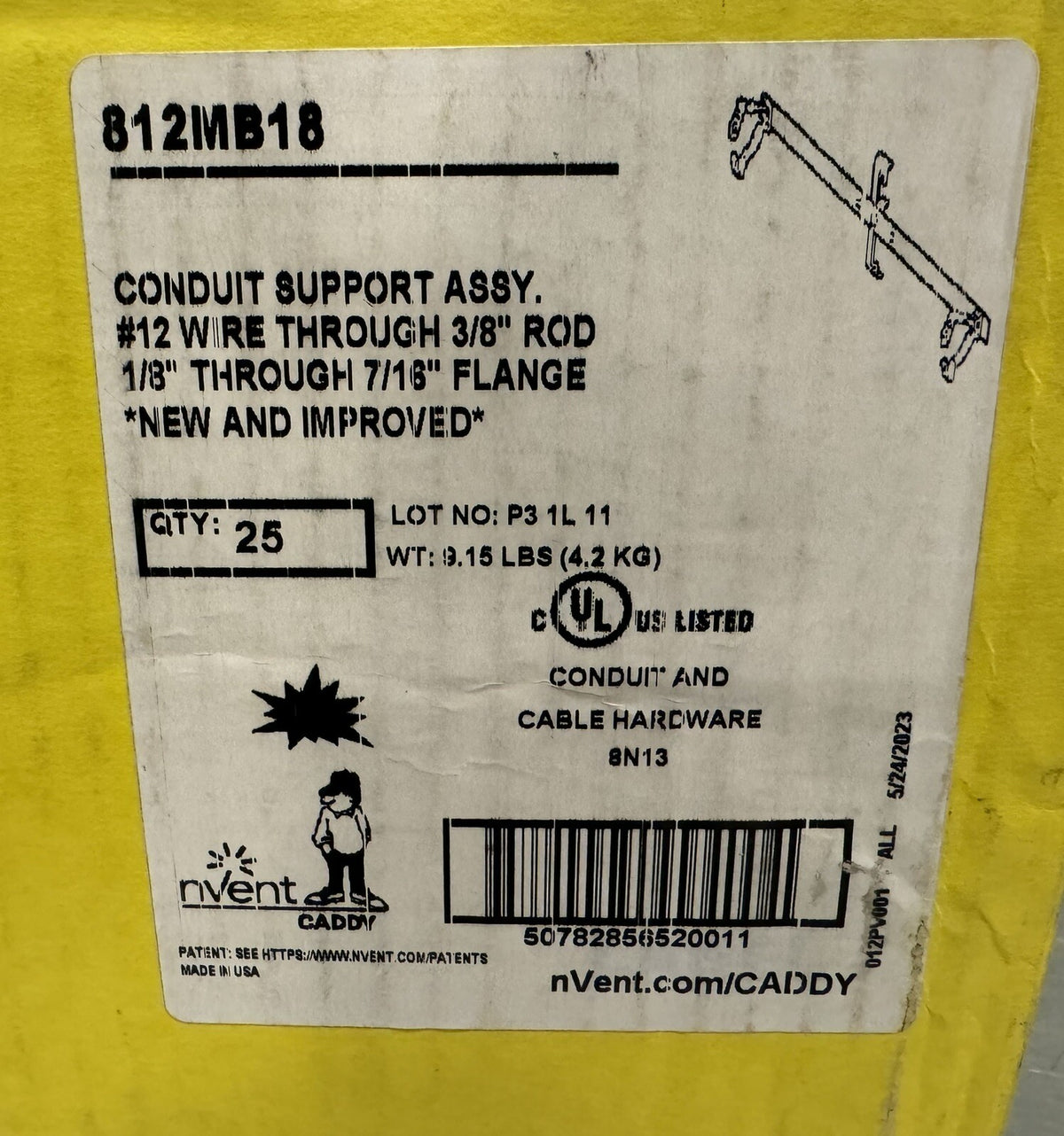 Nvent 812MB18 Conduit Support ASSY 25 PACK NEW IN BOX! FREE SHIPPING!
