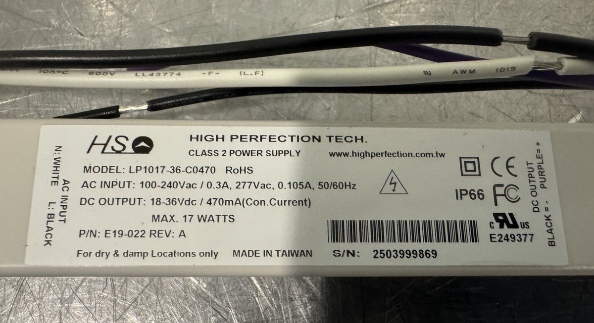 LP1017-36-C0470 High Perfection LED Driver Power Supply E19-022 NEW! SHIPS FREE!