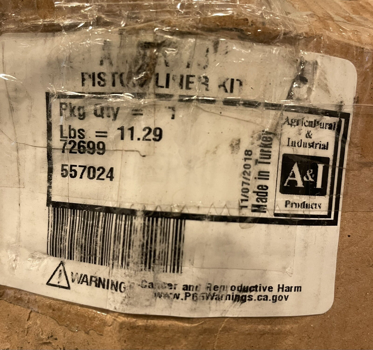 A&I Piston Liner Kit AN12830 AN12546 NEW IN BOX! FREE SHIPPING!