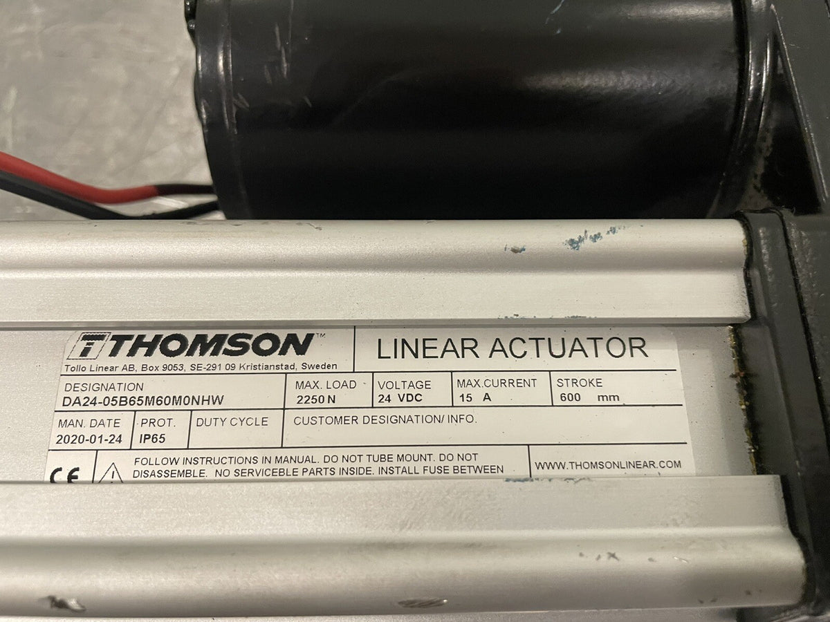 Thomson Linear DA24-05B65M60M0NHW Linear Actuator 24Vdc 600mm Stroke 15A NEW!