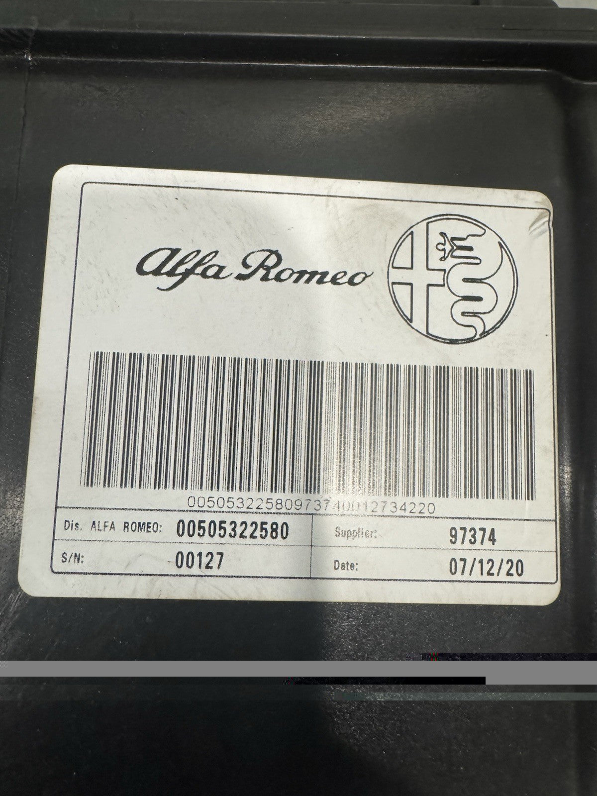 Alfa Romeo 505322580 Vapor Canister 00505322580 NEW! FREE SHIPPING!