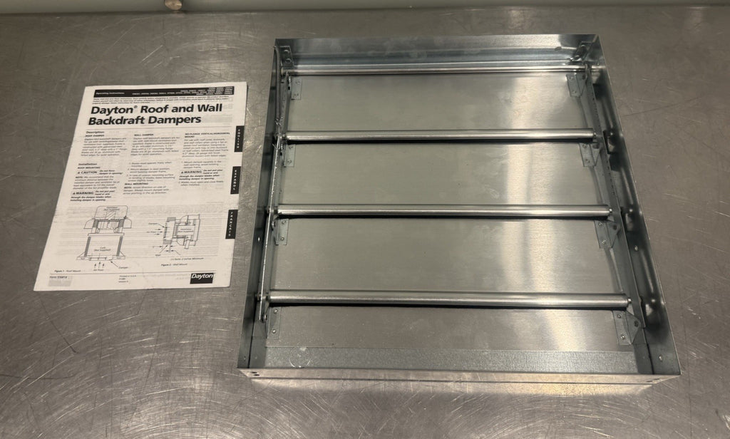 Dayton 3HHL5 Backdraft Damper 16” Horizontal/ Vertical Mount NEW IN BOX!