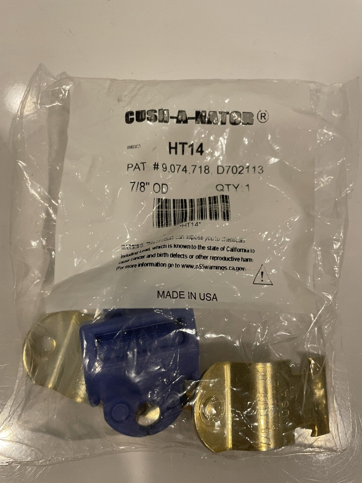 Cush-A-Nator HT14 High Temp Cushioned Clamp 7/8” Steel NEW! FREE SHIPPING!
