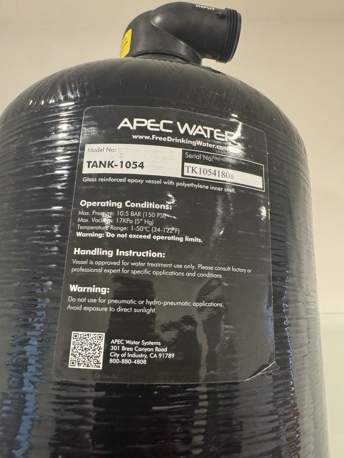 Apec Water Green-Carbon-15-FG Whole House Water Filter TANK-1054 NEW IN BOX!
