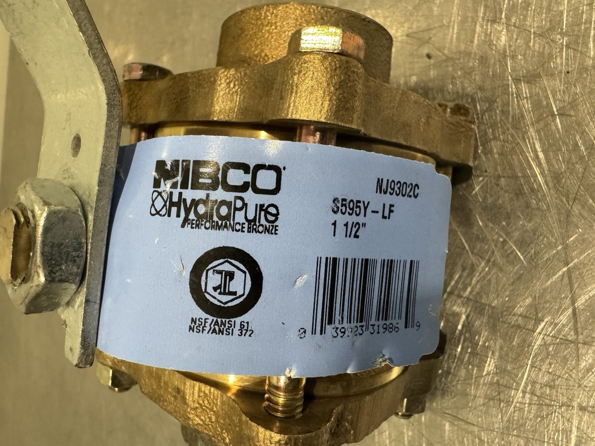 Nibco S595Y-LF 1-1/2” Full Port Ball Valve Bronze 1.5” Female Solder NEW!