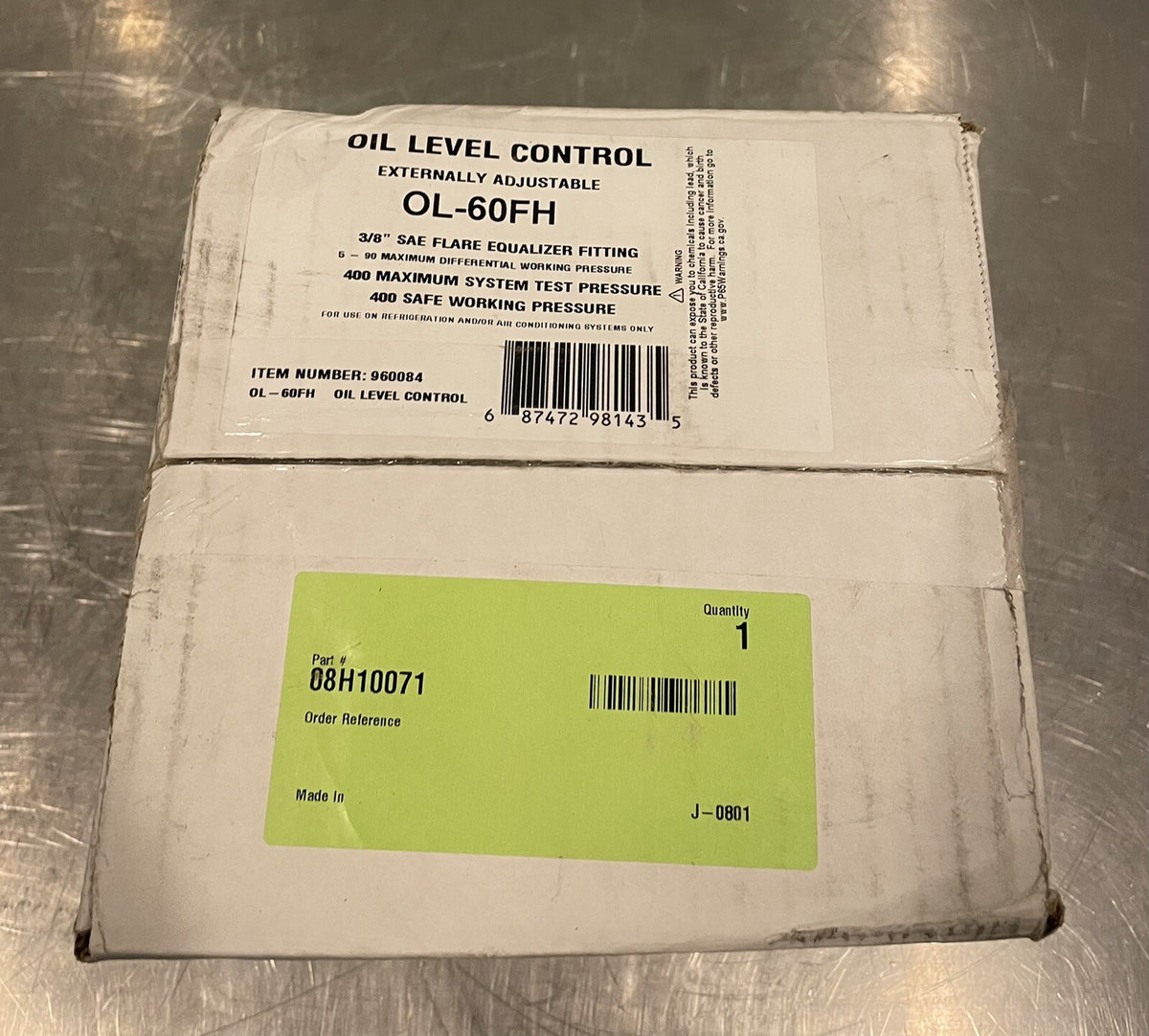 Sporlan 960084 Oil Level Control 3 Bolt Flange OL-60FH NEW! FREE SHIPPING!