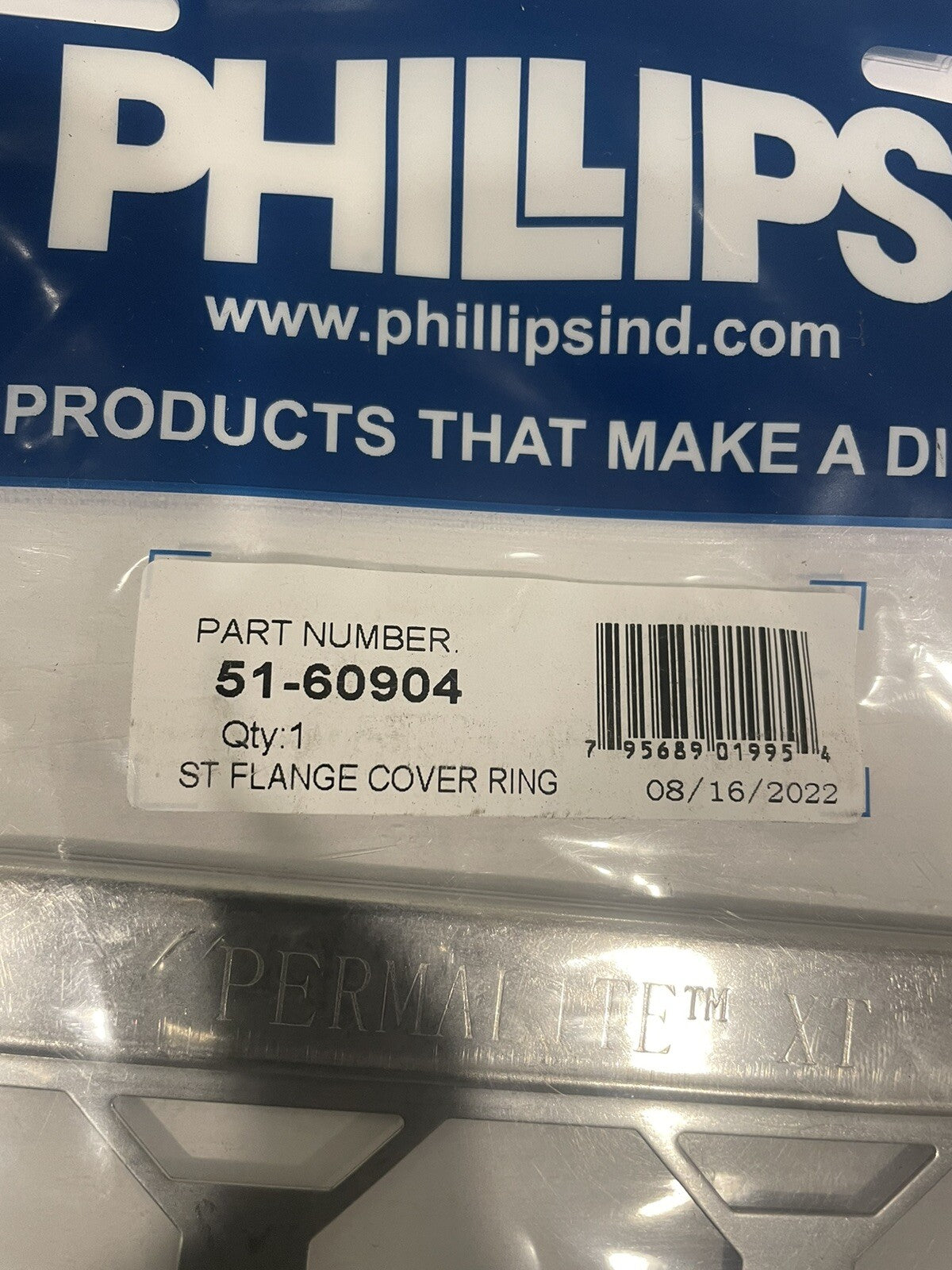 Phillips 51-60904 Oval Trim Ring Light Flange Cover Chrome NEW! FREE SHIPPING!