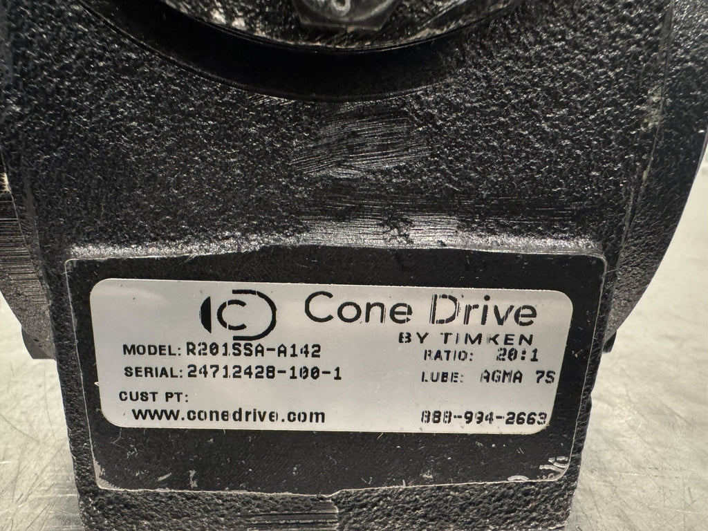 Cone Drive R201SSA-A142 Gear Reducer 20:1 Ratio RG NEW! FREE SHIPPING!