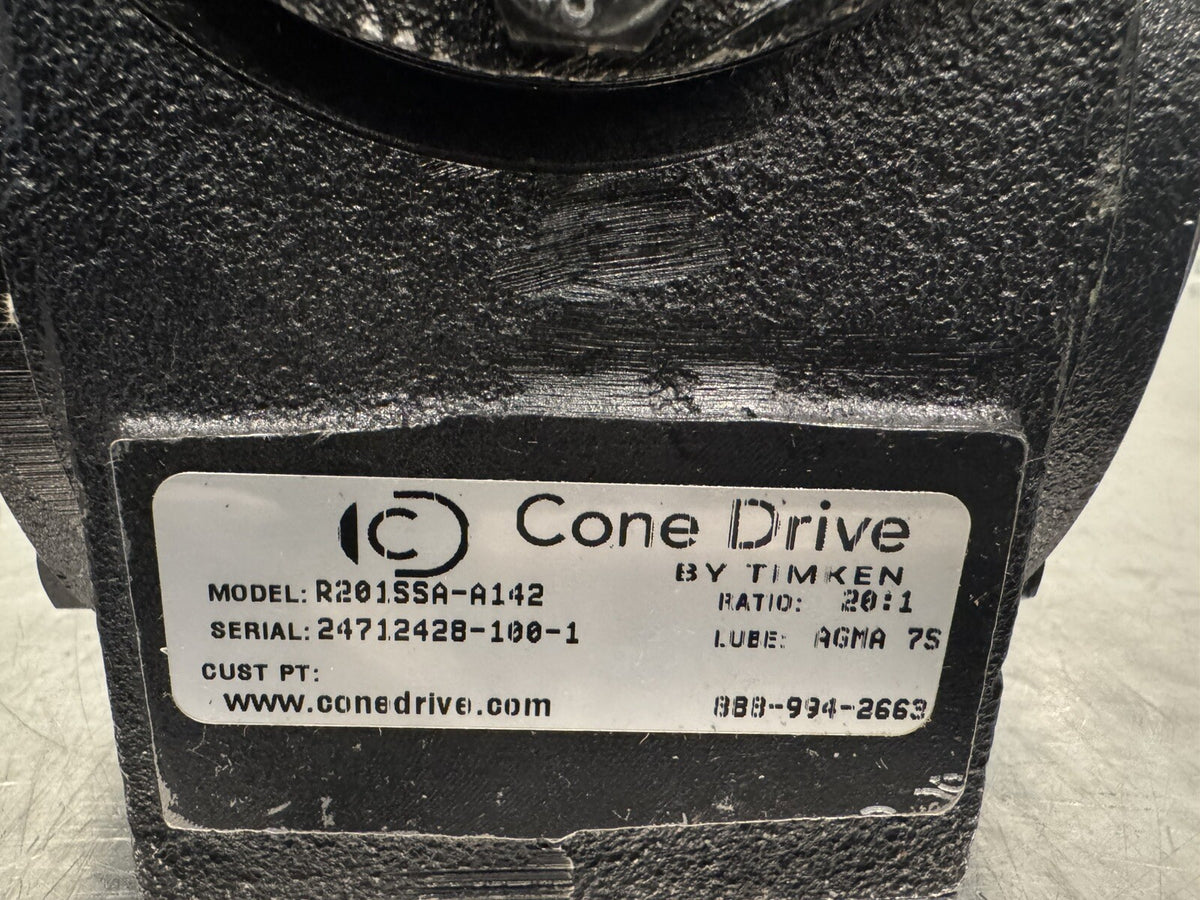 Cone Drive R201SSA-A142 Gear Reducer 20:1 Ratio RG NEW! FREE SHIPPING!