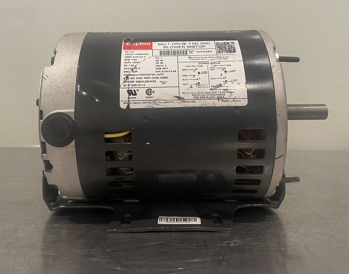 Dayton 4VAG2BG Motor 1/2HP 1PH 115/208-230V 1725 RPM NEW! FREE SHIPPING!