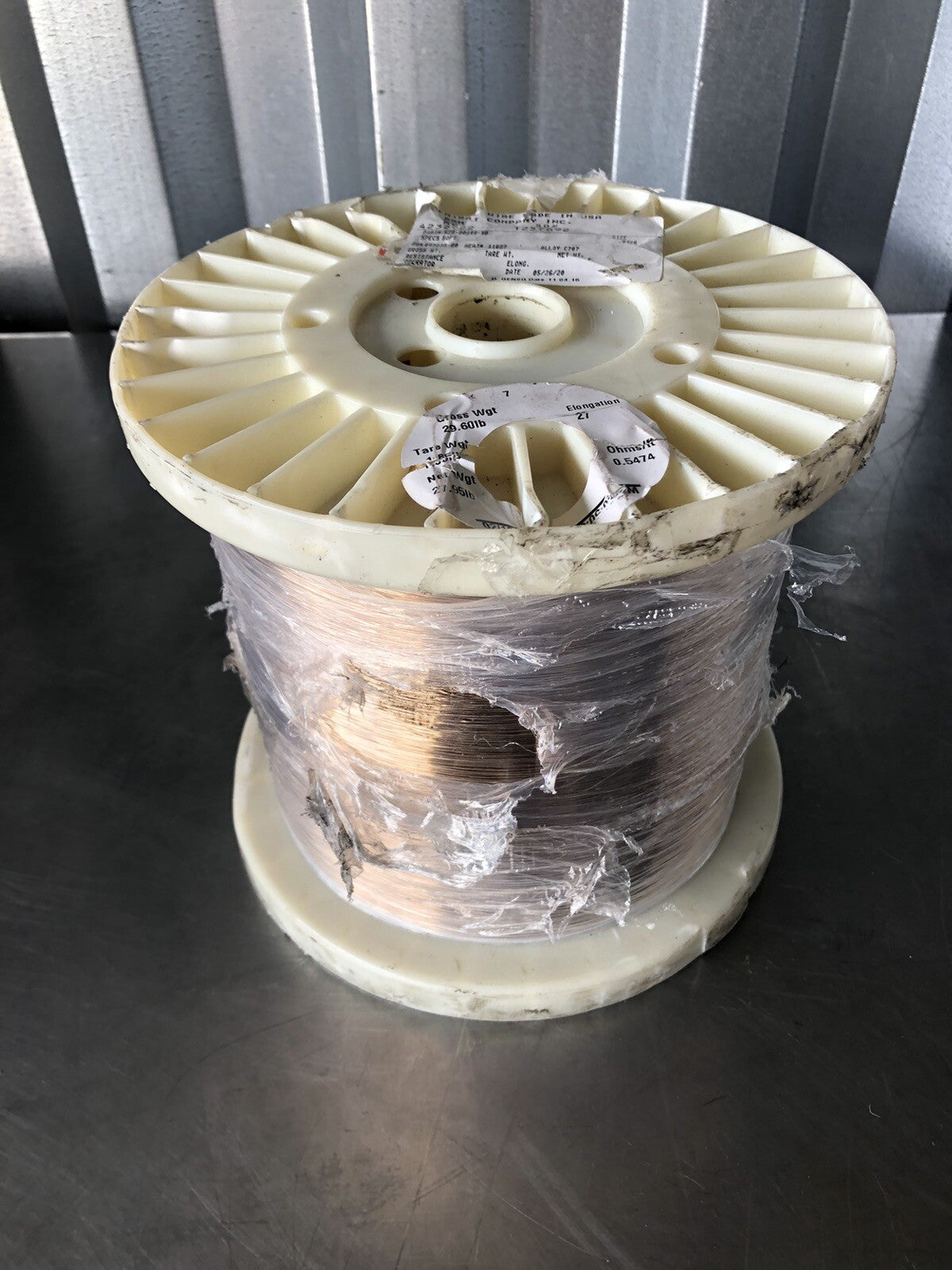 C707 (90Cu- 10 Ni) Copper-Nickel Wire Roll .0126” 27.95LBs .5474 Ohms/Ft NEW!!!