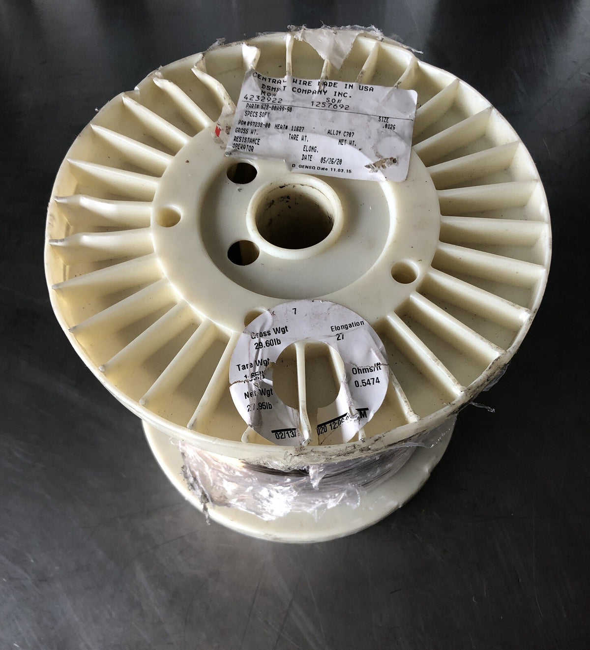 C707 (90Cu- 10 Ni) Copper-Nickel Wire Roll .0126” 27.95LBs .5474 Ohms/Ft NEW!!!