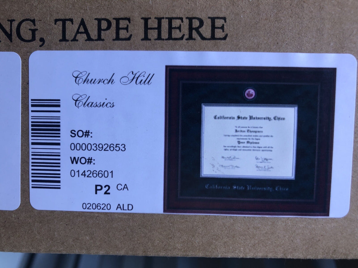 Church Hill Classics 22569492 Cal State Chico Diploma Frame Presidential NEW!!