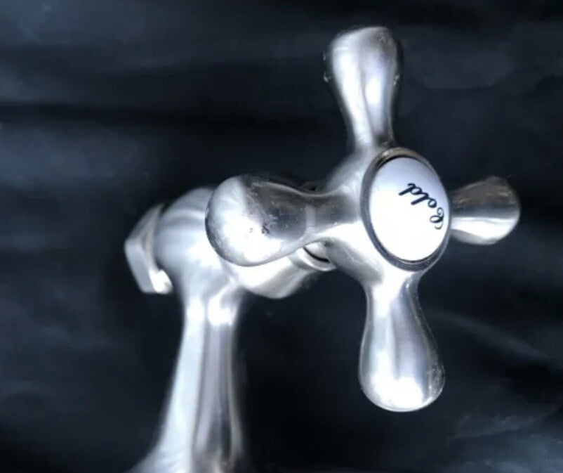 Kingston Brass Brushed Nickel Wall Mounted Tub Spout W/handles Never Installed
