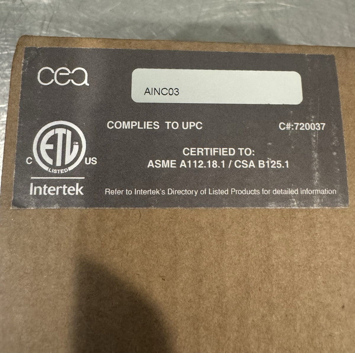 CEA Design AINC03 Auxiliary Built-In For Spouts Shower Heads Hand showers NEW!