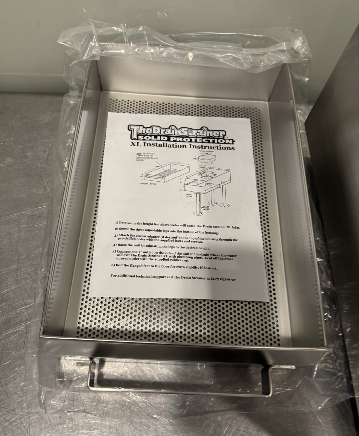 The Drain Strainer XL Solid Protection Grease Interceptor Commercial NEW!