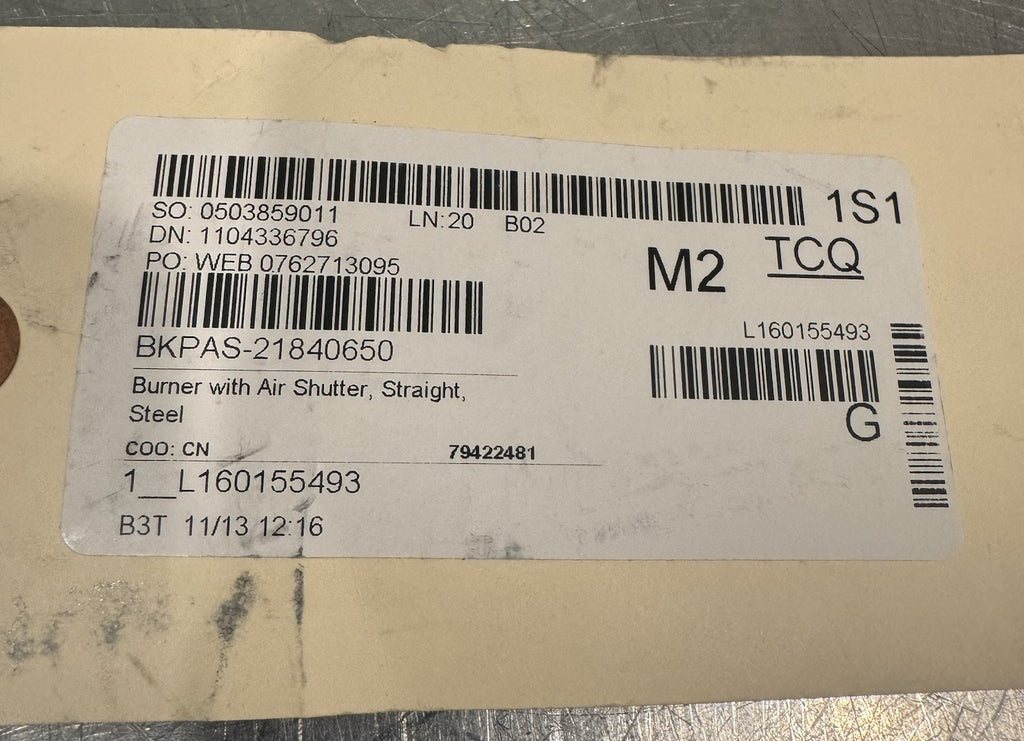 Bakers Pride BKPAS-21840650 Burner Tube Straight NEW! FREE SHIPPING!