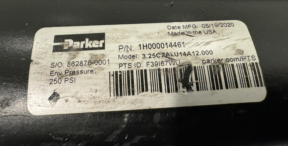Parker 3.25C2ALU14A12.000 Cylinder 1H000014461 NEW! FREE SHIPPING!