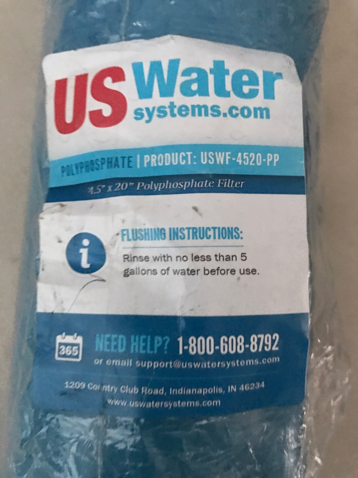 US Water Systems PolyPhosphate Filter Model USWF-4520-PP NEW