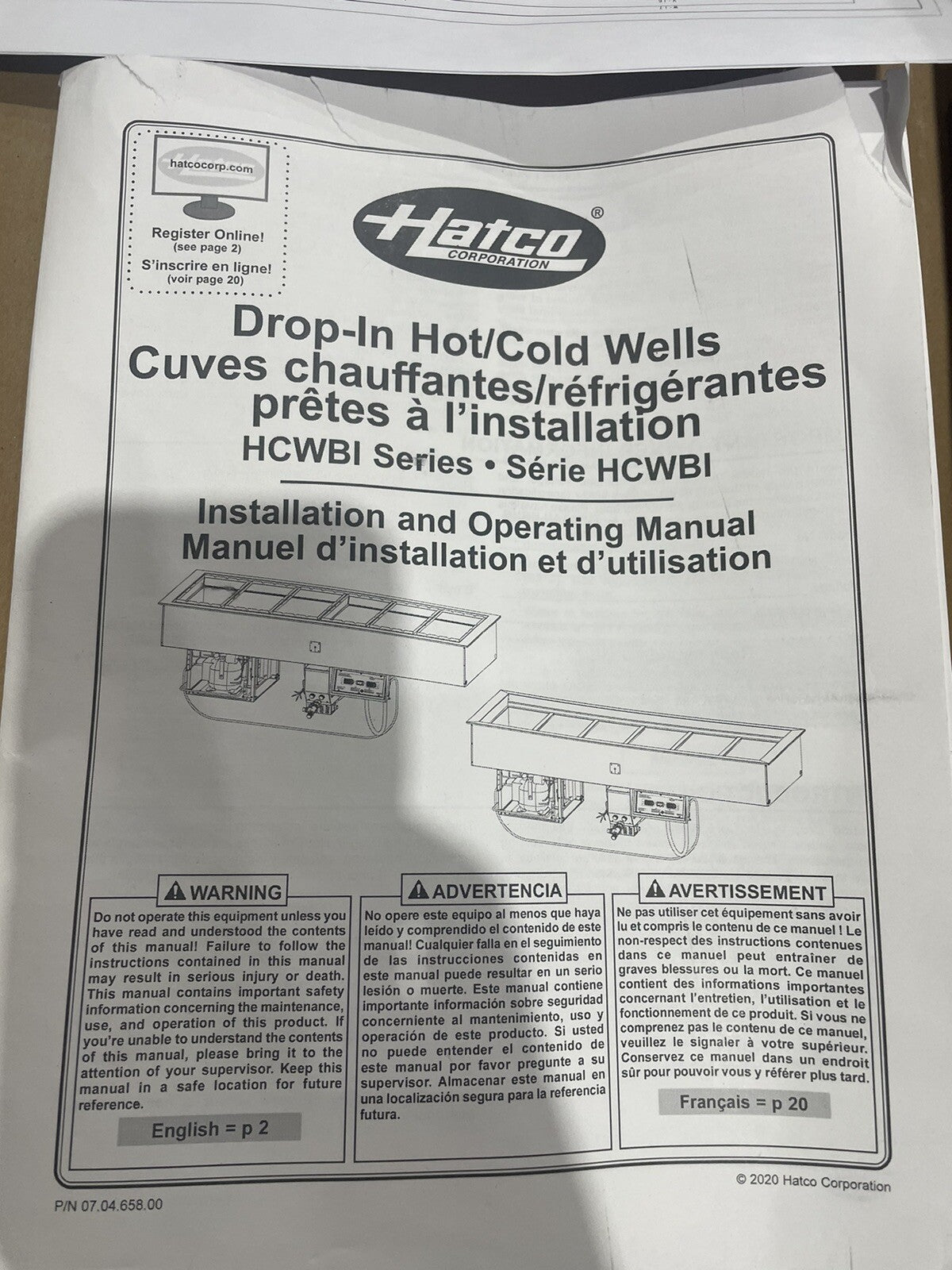 Hatco Drop In Pan Divder Weldments W/ Drain ASSY NEW! FREE SHIPPING!