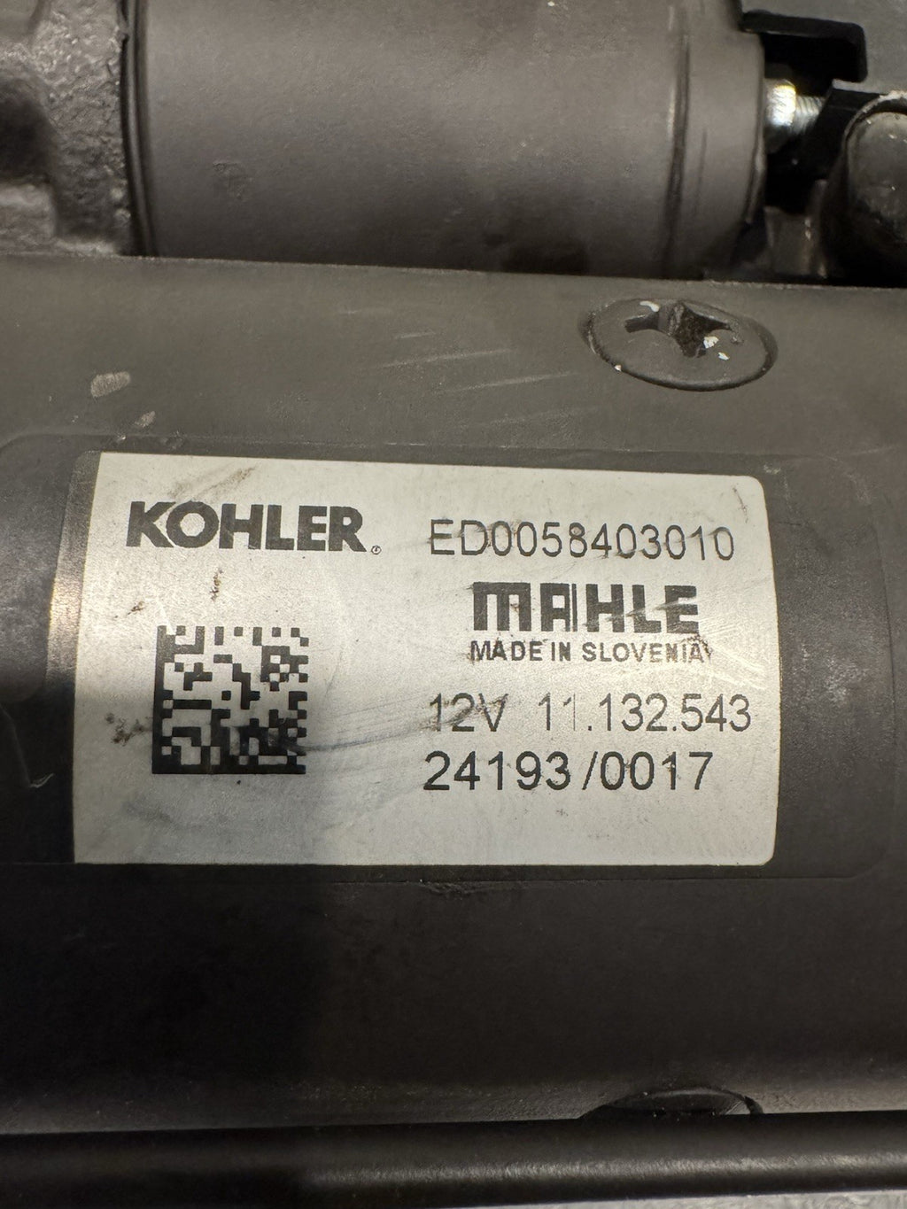 Kohler ED0058403010 Starter 12V Tractor Mahle 11.132.543 NEW! SHIPS FREE!